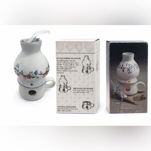 The Love Mug Inc. 1987 Floral Ceramic Potpourri Lantern